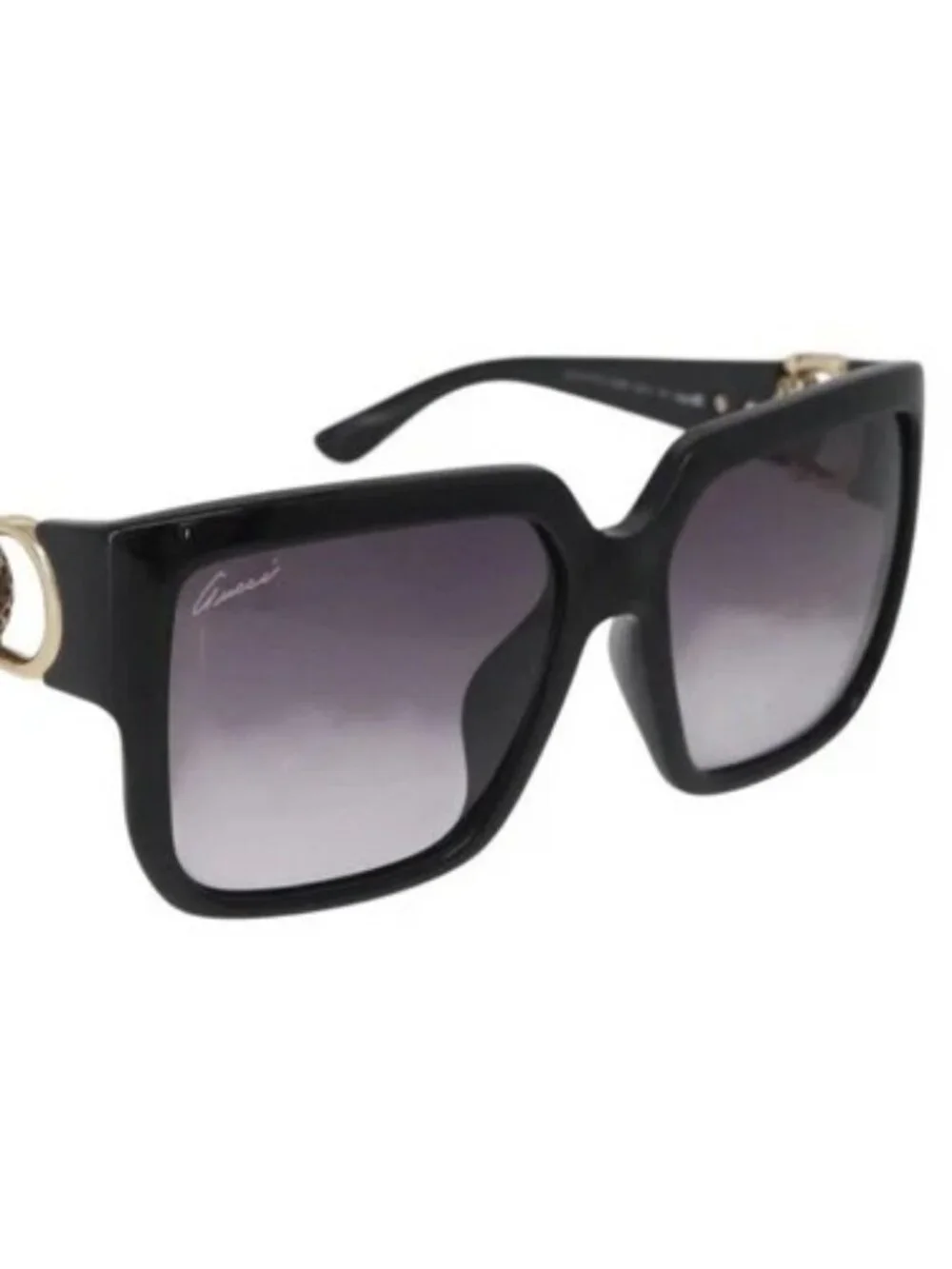 GUCCI Sunglasses plastic Black GG3727 Auth hk3699A